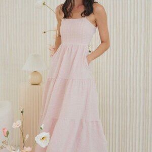 Thread Theory Padded Tie Back Midi Maxi Dress